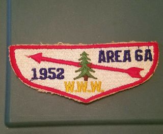 Vintage Boy Scout 1952 Area 6a Www Order Of The Arrow Patch