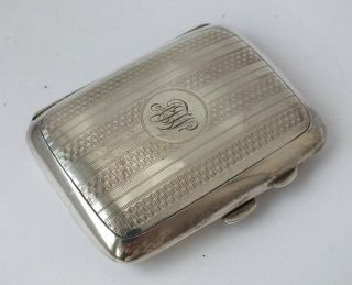 Solid Sterling Silver Cigarette Case 1924/ L 8 Cm/ 67 G