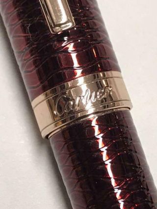 Rare Cartier ballpoint pen Red gold w/o box 4