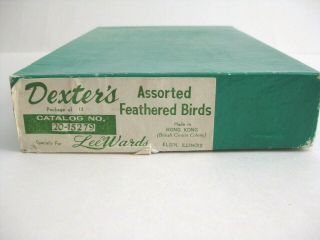 26 Vintage Assorted Spun Cotton Wire Feet Craft Birds (Lee Wards - Dexters) 3