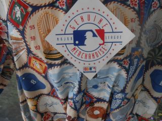 Vtg Mlb Los Angeles Brooklyn Dodgers Reyn Spooner Hawaiian Shirt Xl W/ Tags