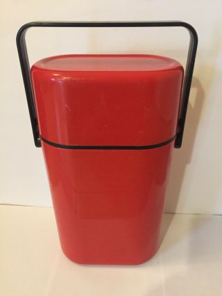 Vtg Decor 2 Bottle Wine Cooler Carrier Insulated 545 Australia Insert Moma Red