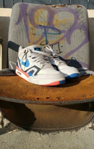 Vintage Andre Agassi Nike Air Tech Challenge Ii (white / Photo Blue) Size 8.  5