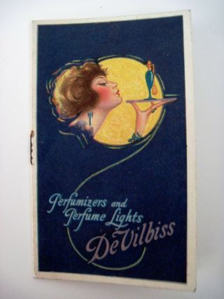 Vintage Advertising Booklet " Perfume Lights Deviliss " W/lovely Perfume Bottles