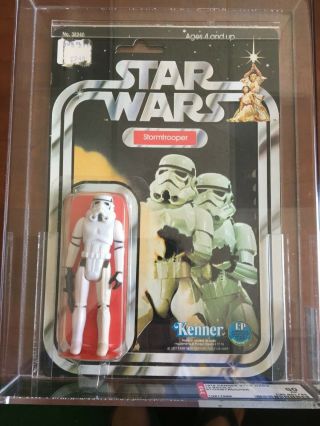 Vintage Star Wars Stormtrooper 12 - Back C Afa 60 Card And Figure Are Afa 80 Each