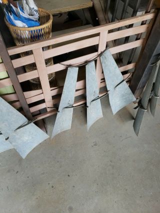 Set of 3 Aermotor Windmill Fan 3 Blade Sections vintage 4