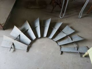 Set of 3 Aermotor Windmill Fan 3 Blade Sections vintage 6