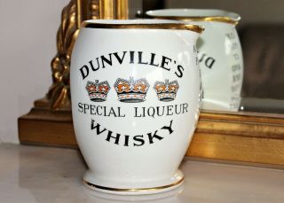 Vintage Dunvilles Belfast Irish Whiskey Pub Bar Advertising Pitcher Jug Ireland