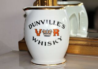 Vintage Dunvilles Belfast Irish Whiskey Pub Bar Advertising Pitcher Jug Ireland 3