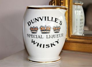 Vintage Dunvilles Belfast Irish Whiskey Pub Bar Advertising Pitcher Jug Ireland 6