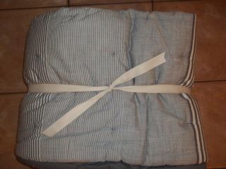 Pottery Barn Teen Vintage Stripe Comforter Gray Twin 110