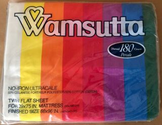 Vintage Wamsutta Tomorrow’s Rainbow,  Twin Flat Sheet,