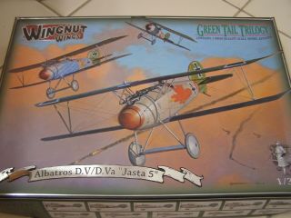 Rare Wingnut Wings Oop Albatros D.  V/d.  Va " Jasta 5 " Green Tail Trilogy - 1/32
