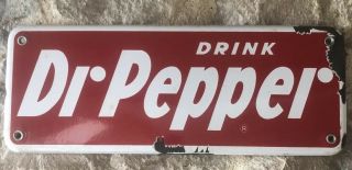 Vintage Drink Dr Pepper Porcelain Sign Man Cave Decor Soda Pop Vending Machine