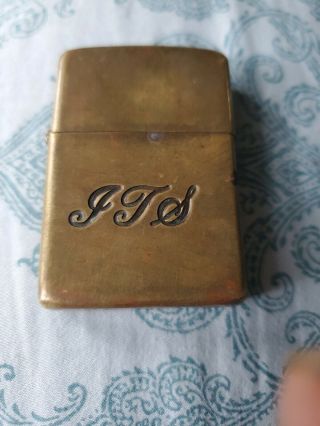 Vintage 1980’s Solid Brass 1932 - 1983 Flat Smooth Bottom Zippo Lighter