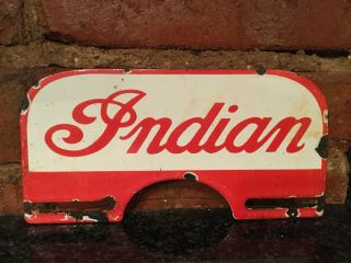 Vintage Indian Motorcycle License Topper Sign