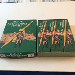 Vintage Box Of Six Dozen Dixon Ticonderoga 1388 No.  2 Pencils - Nib 2