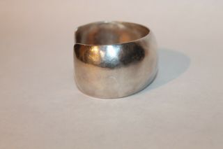 Awesome Vintage Sterling Silver Hammered Domed Cuff Bracelet 52g 3