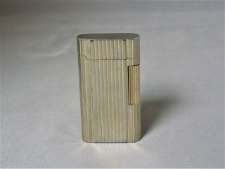 Vintage Zippo Contempo Lighter Made In Japan Silver Gold Engine Turn Design