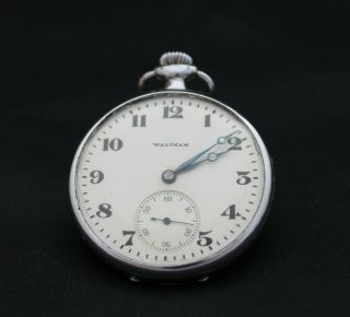 Vintage Waltham Pocket Watch Grade 225 Model 1894 12s 17 Jewel,  Date 1919 Nickel