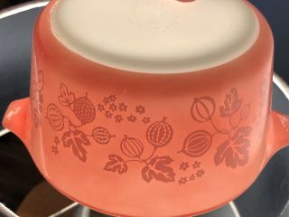 Vintage Pyrex Pink Gooseberry Complete Round Casserole Set 471 472 473 474 475 10