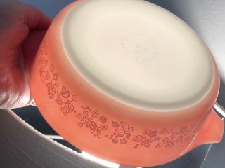 Vintage Pyrex Pink Gooseberry Complete Round Casserole Set 471 472 473 474 475 8