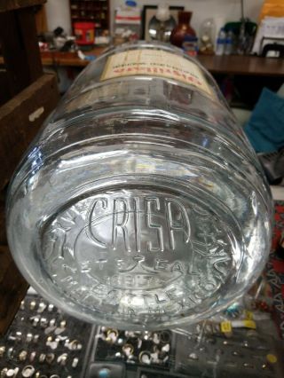 vintage 5 gallon water bottle w crate crisa blue glass distillata distilled wate 2