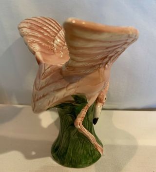 Vintage Fitz & Floyd Pink Flamingo votive candle holder 1985 - 5