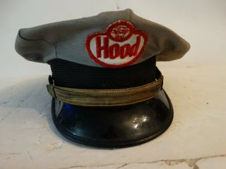 Vintage 1940 - 50s H.  P.  Hood Milk Farm Dairy Employee Hat Cap