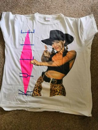 Kylie Minogue Official Never Too Late Fan Club Tshirt Vintage Collector Size Xxl