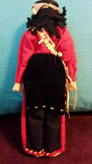 Vintage Seneca Native American Indian Corn Husk Doll Wool 2