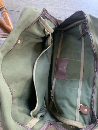 Duluth Pack Green Canvas Leather Metal Duffle Bag Vintage Quality Made In USA 4