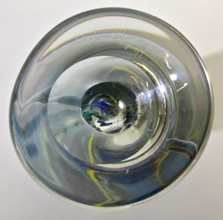 Stunning Vintage Hal David Berger Flared Studio Glass Vase,  1997 11