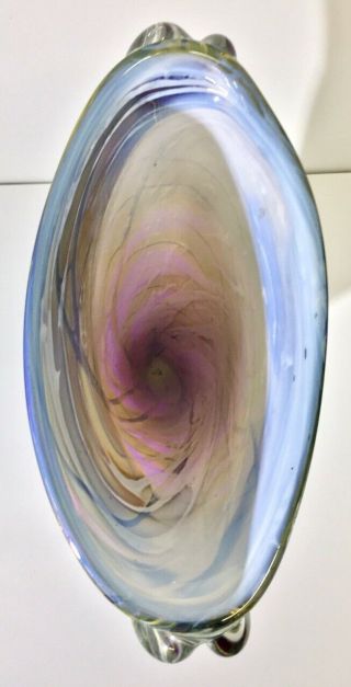 Stunning Vintage Hal David Berger Flared Studio Glass Vase,  1997 6