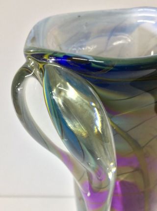 Stunning Vintage Hal David Berger Flared Studio Glass Vase,  1997 7