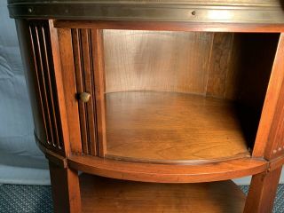 Vintage Baker Distressed Side End Table Nightstand Sliding Door Very Cool 4