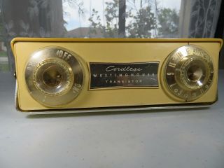 Vintage Westinghouse Radio Transistor Cordless Portable Mid Century Deco