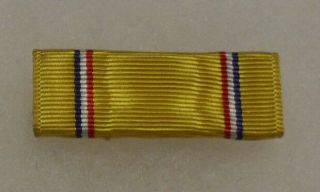 Rare Very Early Wwii American Defense Ribbon Bar Navy/marine Corps Style W/ Pin
