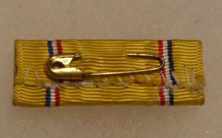 RARE VERY EARLY WWII AMERICAN DEFENSE RIBBON BAR NAVY/MARINE CORPS STYLE W/ PIN 2