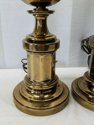 Vintage Mid Century Modern Hollywood Regency Stiffel Brass Lamps Lights 5