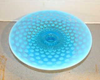 Vintage Fenton Hobnail Blue Opalescent 389 Sweetmeat Stand 2
