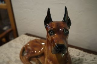 Vtg Gort Bone China GREAT DANE Dog Figurine - Made in England 4