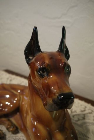 Vtg Gort Bone China GREAT DANE Dog Figurine - Made in England 7