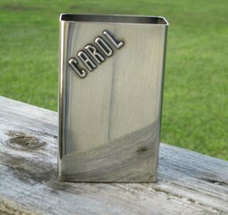 Mid Century Cigarette Pack Holder Case Vintage Sterling Silver Signed 74 Grams