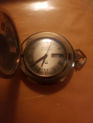 Vintage Antique Bulova Accutron Quartz Pocket Watch Rare