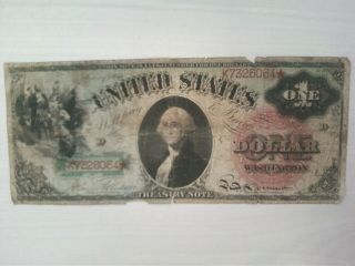 Rare 1869 $1 One Dollar United States Treasury Rainbow Note - 150 Years Old