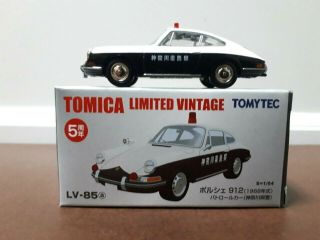 Tomytec Tomica Limited Vintage Lv - 85a Porsche 912 Police Car