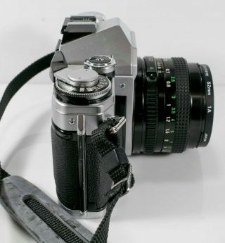 Vintage Canon AE - 1 Program 35mm SLR Camera with 50mm 1:1.  8 Lens W/Filter,  Strap. 4