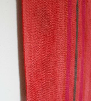 Vintage Helmi Vuorelma Woven Linen Wall Textile Tapestry Red Stripe Scandinavian 2