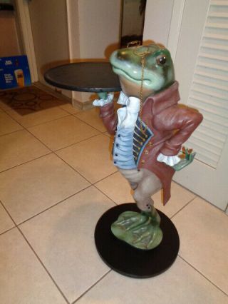 Vintage Rare Bombay Co.  Life Size Frog Butler Statue With Tray (33 By 22 By 22 ")